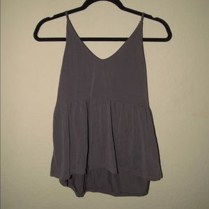 Grey peplum/babydoll tank top